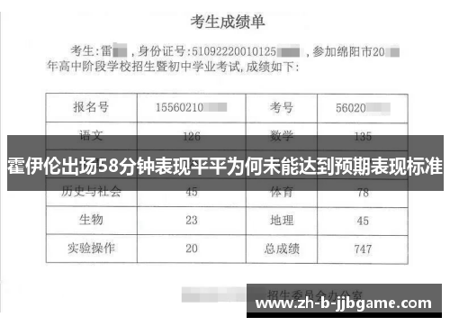 霍伊伦出场58分钟表现平平为何未能达到预期表现标准